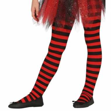 Carnavalskleding/halloween rood/zwarte heksen panties/maillots verkle