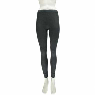 Strakke thermo mailot antraciet grijs voor dames